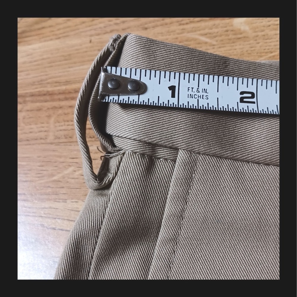 Haggar Premium No Iron Khaki Mens 40x32 Classic Fit Tan Chino Pants HC10884 - Picture 5 of 9